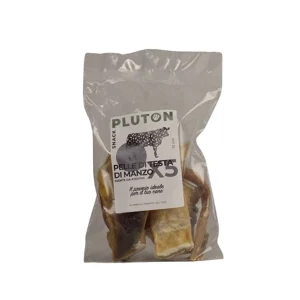 Snack per Cani Pluton Gusto Pelle di Testa di Manzo 5pz 12cm