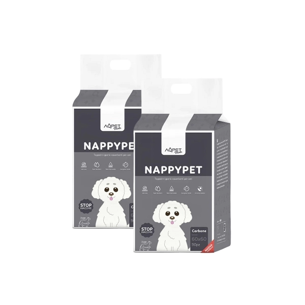 Traversine per Cani AQPET Nappypet con Carbone Attivo 60x60cm 100pz - immagine 2