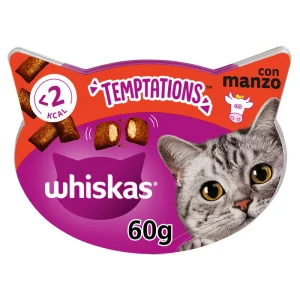 Whiskas Temptations Snack con Manzo  60 gr